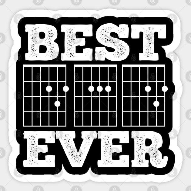 Best Dad Ever Guitar Chords Sticker by Wasabi Snake